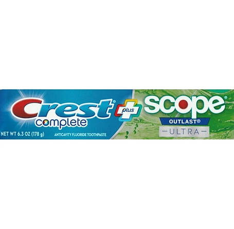 Зубна паста свіже дихання Crest Scope Outlast Toothpaste Ultra 178гр, фото 1