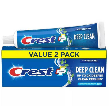 2 x Зубна паста для глибокого очищення Crest Deep clean Toothpaste 306 гр (2 x 153 гр), фото 1