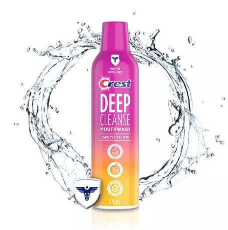 Преміумзасіб для полоскання порожнини рота Crest Deep cleanse mouthwash Cavity Defense 475ml, фото 1