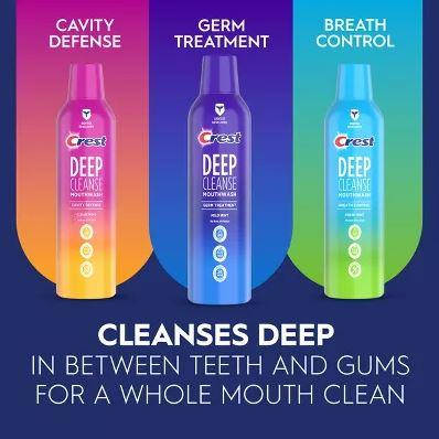 Преміумзасіб для полоскання порожнини рота Crest Deep cleanse mouthwash Breath Control 475ml, фото 3