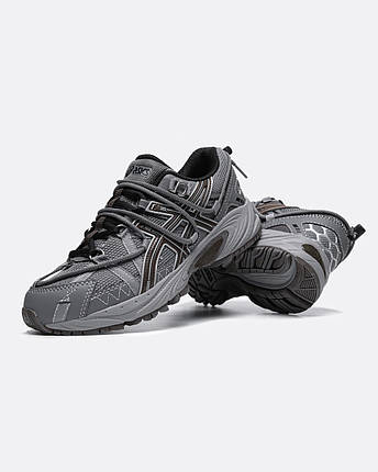 Чоловічі кросівки Asics Gel Kahana TR V2 Grey Brown Асікс Гель Кахана ТР В2 сірі кеди текстиль шкіра демісезон, фото 1