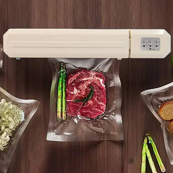 Вакуумний пакувальник для продуктів + 1 рулон пакетів, 120Вт, від мережі, LY-652 / Кухонний вакууматор для дому