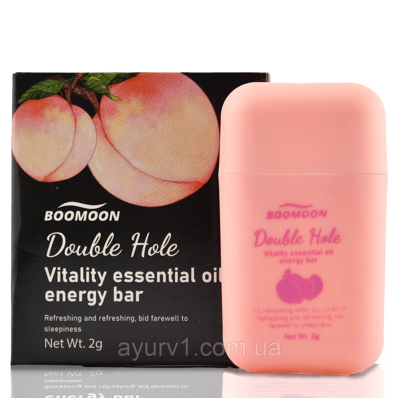 Інгалятор Double-hole Nasal Awakening Energetic energy bar Boomoon 2g Peach