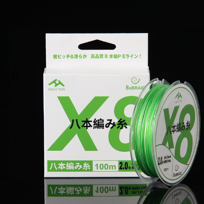 Шнур Haut TON X8 100 м, плетений 8-жильний 0,16 мм тест 12,8 кг