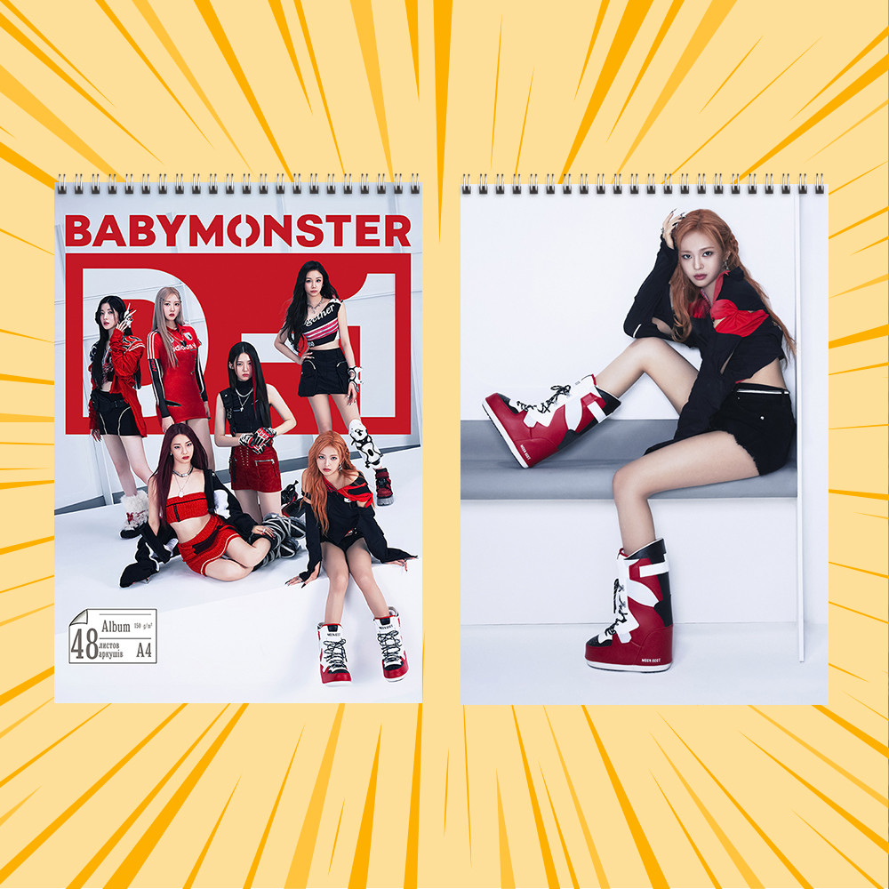 Альбом А4 для малювання 48 л. 150 гр.м² K-pop BabyMonster 006