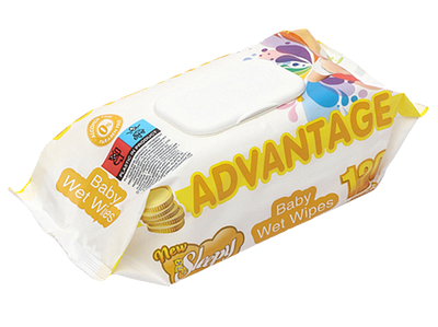 Вологі серветки Sleepy Advantage дитячі, з клапаном, 120шт