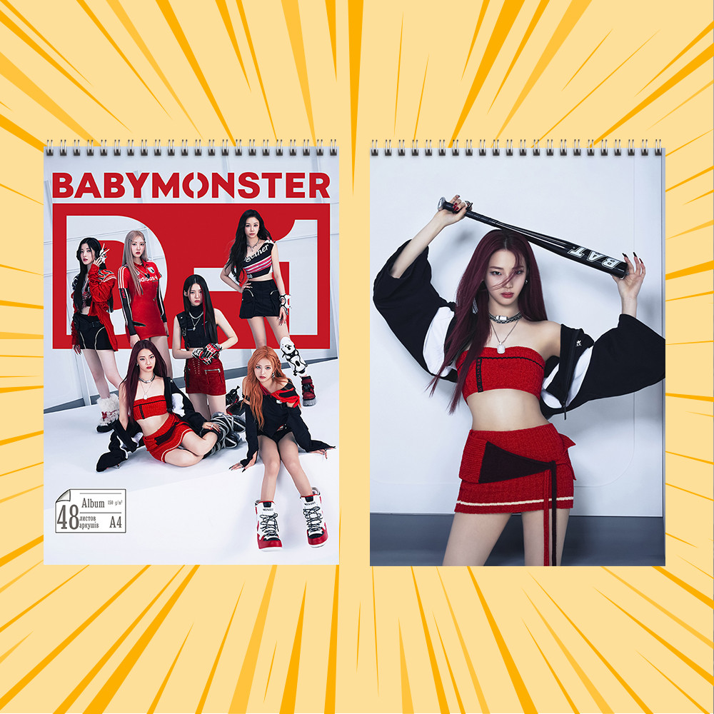 Альбом А4 для малювання 48 л. 150 гр.м² K-pop BabyMonster 014