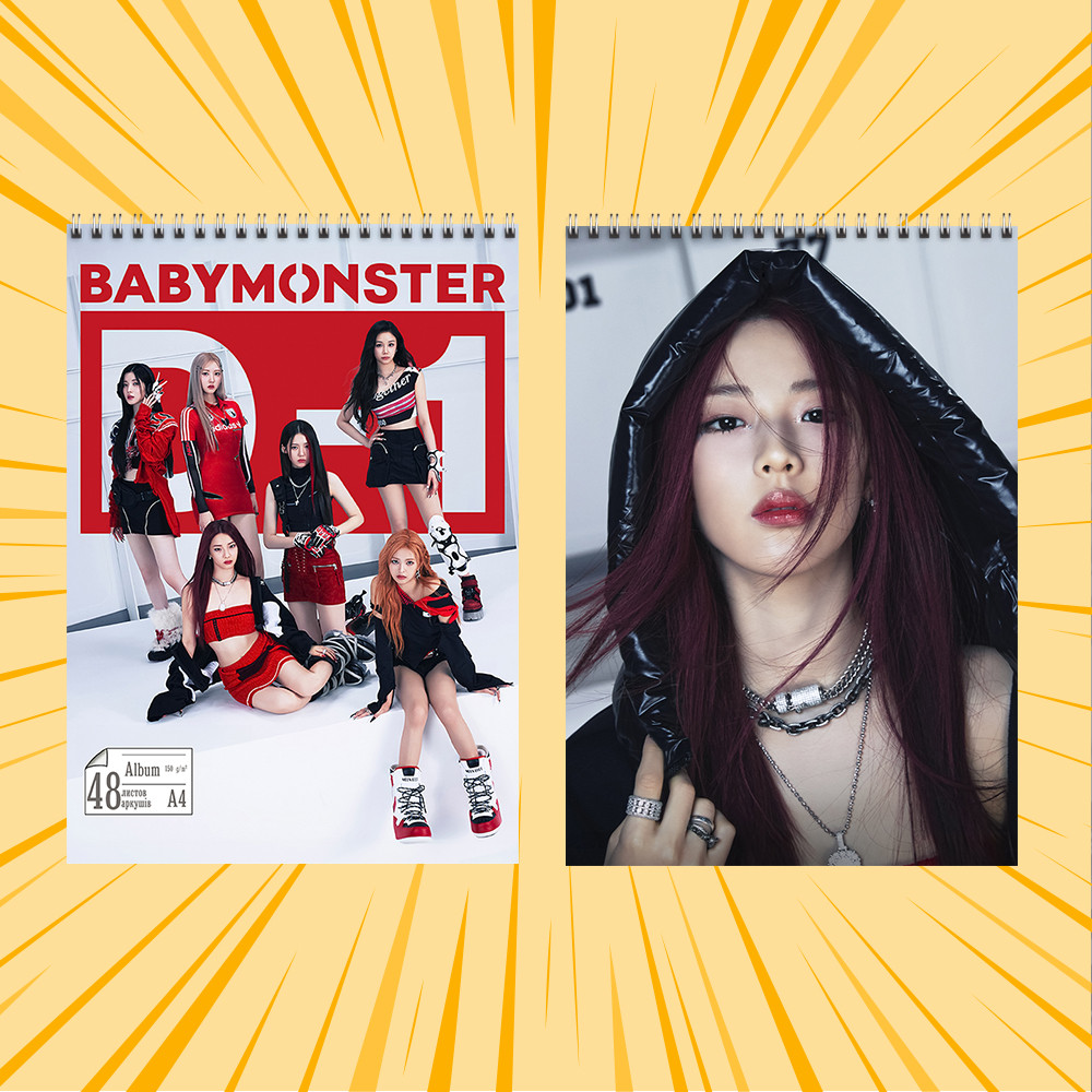 Альбом А4 для малювання 48 л. 150 гр.м² K-pop BabyMonster 015