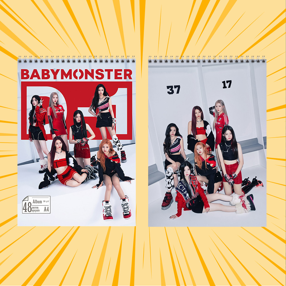 Альбом А4 для малювання 48 л. 150 гр.м² K-pop BabyMonster 016