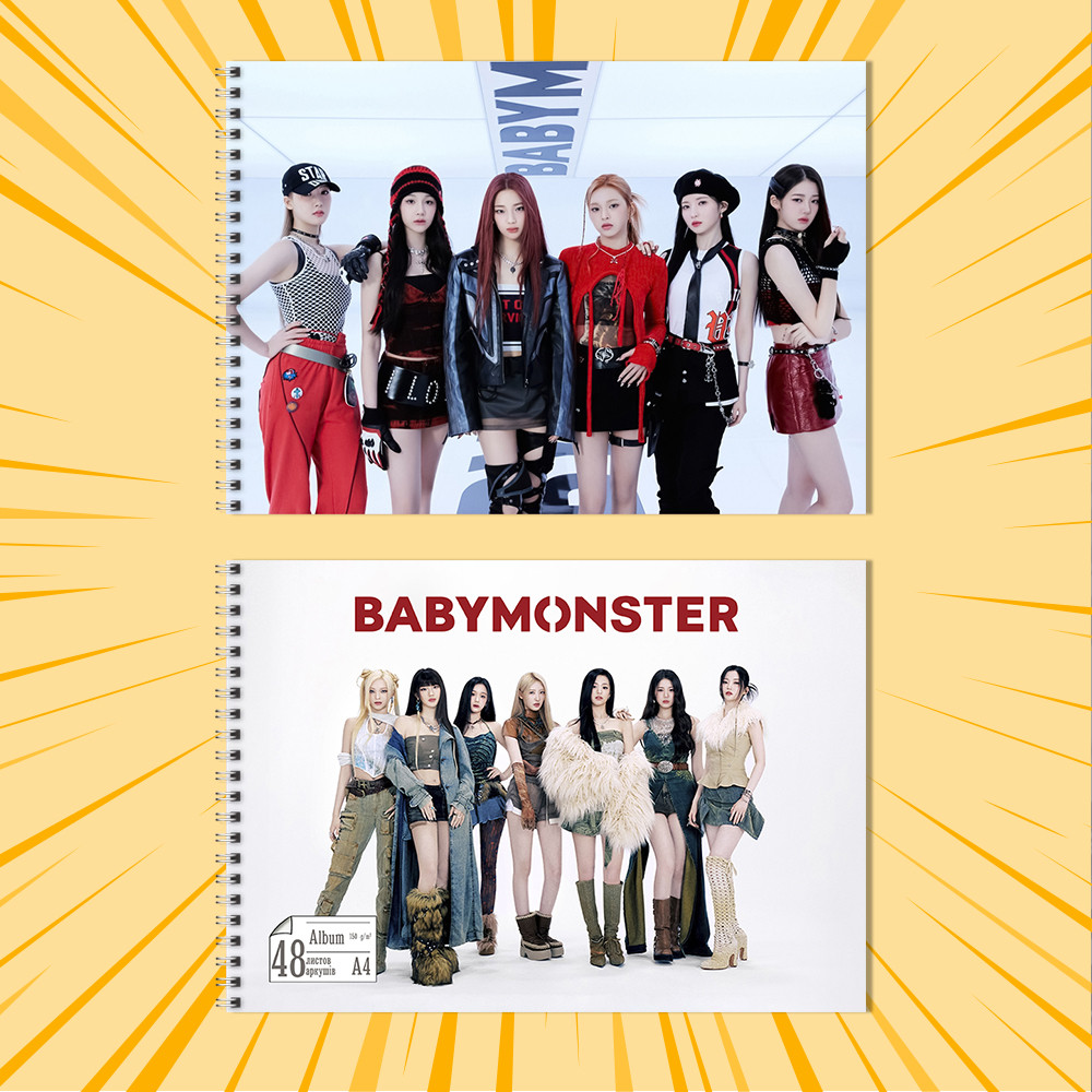 Альбом А4 для малювання 48 л. 150 гр.м² K-pop BabyMonster 017