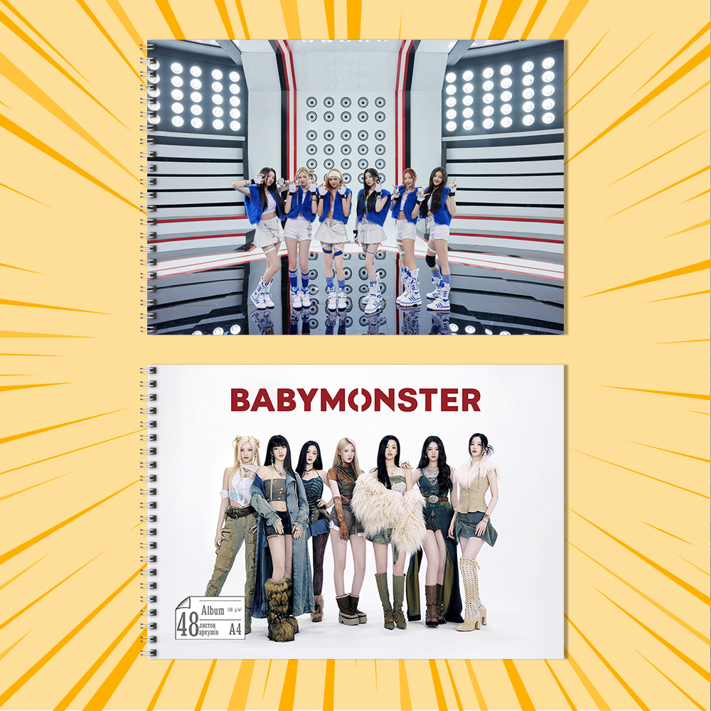 Альбом А4 для малювання 48 л. 150 гр.м² K-pop BabyMonster 018