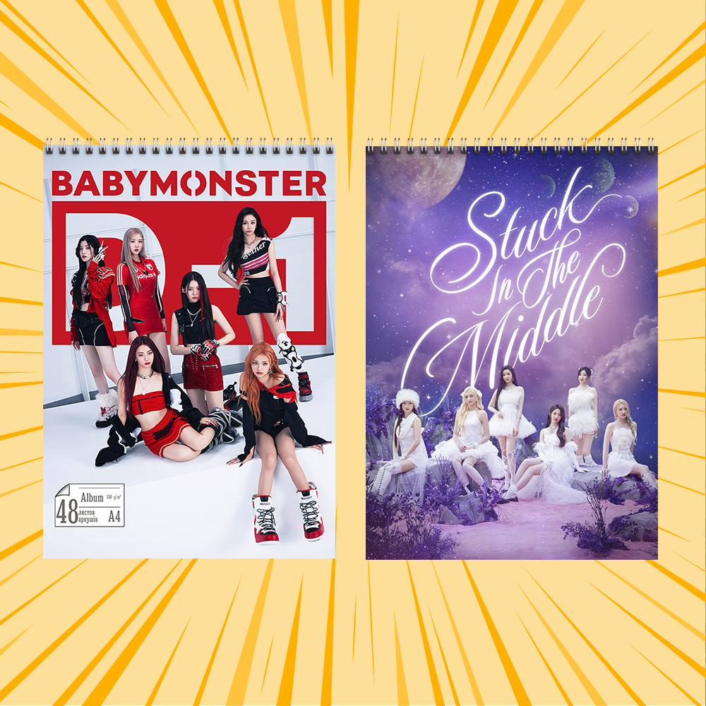 Альбом А4 для малювання 48 л. 150 гр.м² K-pop BabyMonster 019