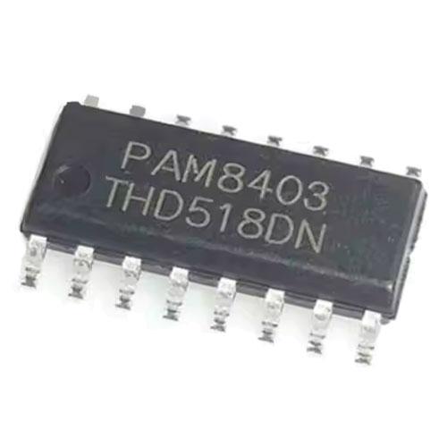 PAM8403 2-канальний 3Вт аудіопідсилювач D класу SOP16, фото 1