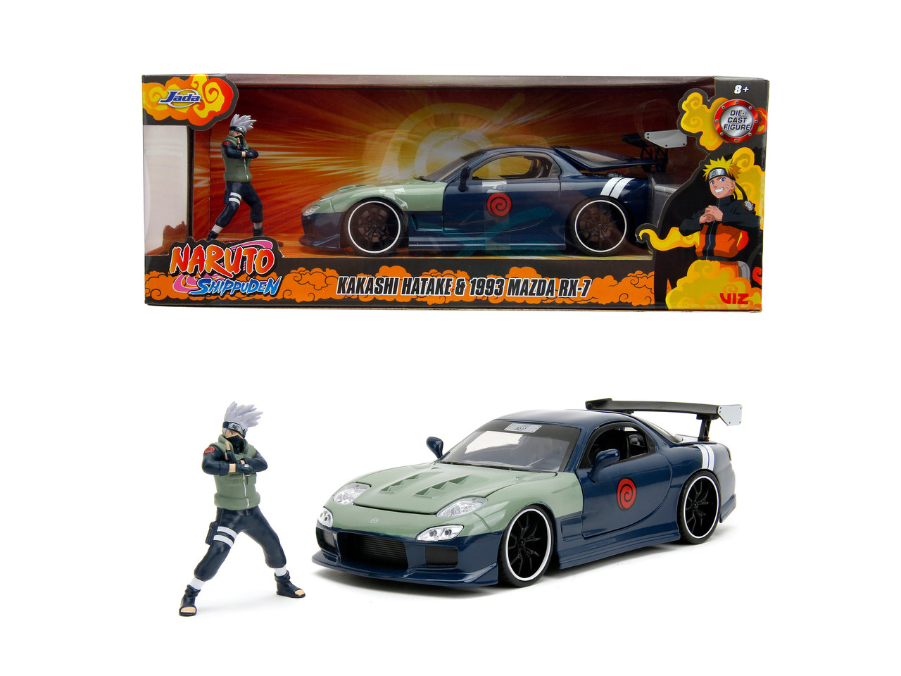 Машина металева Jada "Наруто" Мазда RX-7 з фігуркою Какаши, масш. 1:24, 8+ (253255055)