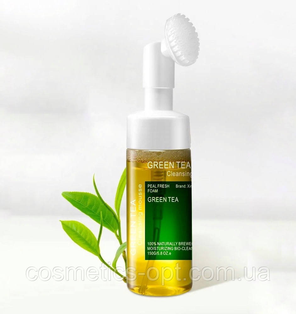 Пінка-мус для вмивання з екстрактом зеленого чаю XIYIN GREEN TEA FACIAL CLEANSING MOUSSE 150 г (6973894172075), фото 1