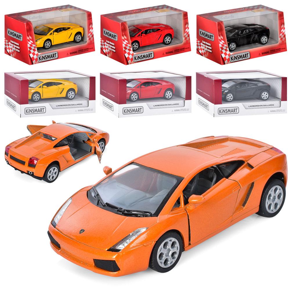 Модель легкова LAMBORGHINI GALLARDO 5"" KT5098W метал.інерц.відкр.дв.4кол. кор./96/