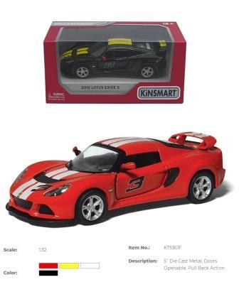 Модель легкова LOTUS EXIGE S (2012) 5"" KT5361FW w/printing метал.інерц.відкр.дв.4кол.кор./96/, фото 1