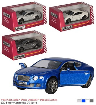 Модель легкова BENTLEY CONTINENTAL GT SPEED 5"" KT5369W метал.інерц.відкр.дв.4кол.кор./96/