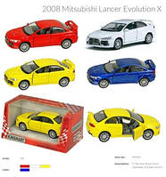 Модель легкова MITSUBISHI LANCER EVOLUTION X 5"" KT5329W метал.інерц.відкр.дв.4кол.кор./96/
