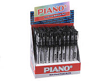Ручка олійна "Piano" "Classic "чорний, грип, 50 шт. в упак.*<
