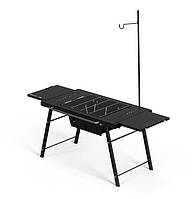 Розкладний стіл для барбекю Naturehike CNK2300CW014 сталевий (Чорний)