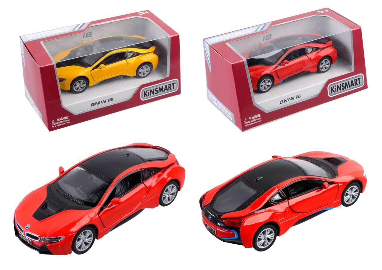 Модель легкова BMW i8 5"" KT5379WA метал.інерц.відкр.дв.4кол.кор./96/