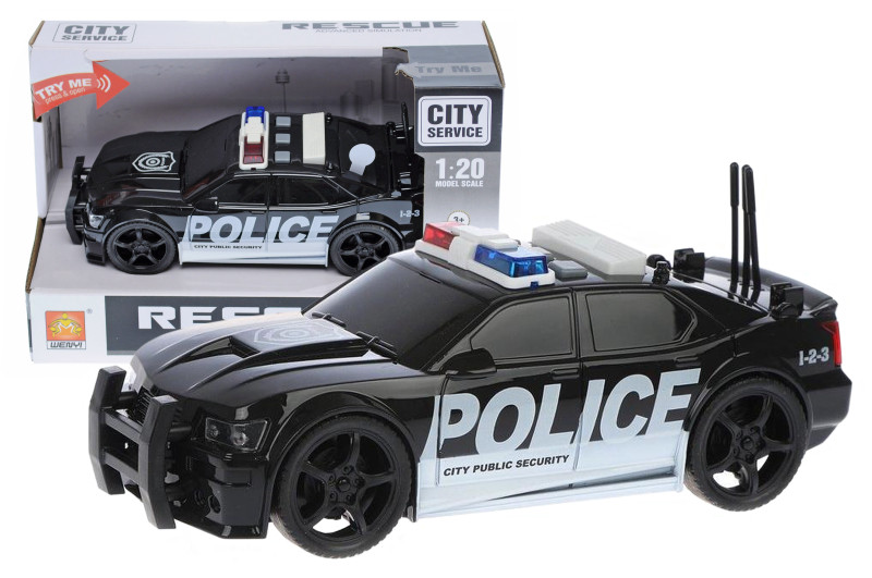 Машина "Поліція" інерційна, озвучена, зі світлом, в кор.23,5*11*15,5см /48/, фото 1