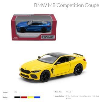 Модель легкова BMW M8 COMPETITION COUPE 5"" KT5425W метал.інерц.відкр.дв.4кол.кор./96/
