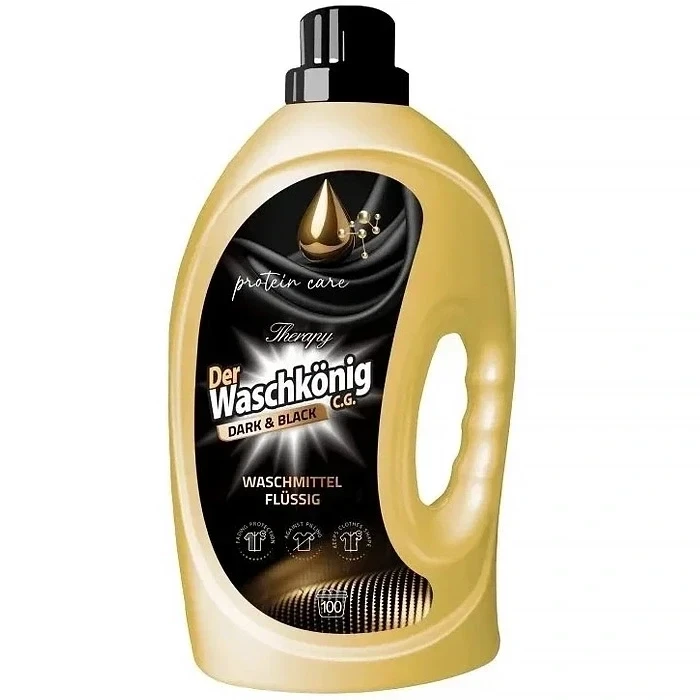 Гель для прання для машинного та ручного прання  Waschkönig Protein Care Dark & ​​​​Black 3 L
