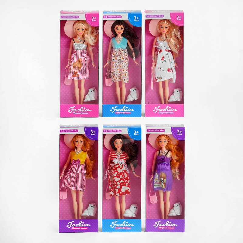 Лялька 6 видів, вагітна, малюк, відчиняється животик, у кор. /144-2/, фото 1