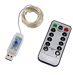 Гірлянда Роса USB, з пультом, тепле світло, 10м з музикою, фото 6