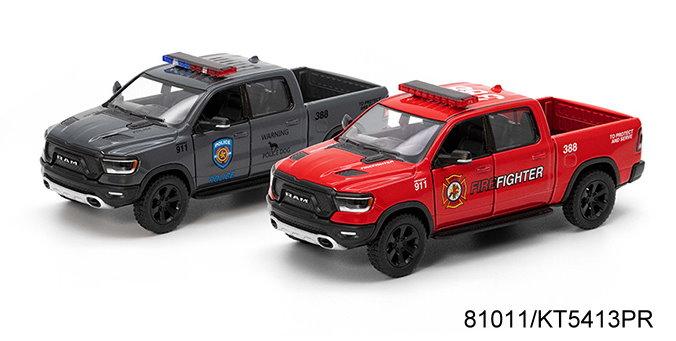 Модель пікап DODGE RAM 5"" KT5413WPR Police/FireFighter метал.інерц.відкр.дв.2в.кор./96/