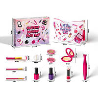 Косметика-муляж "Pretend Makeup Play Set" косметичка 20*14 см, пензлики в кор. 23*18 см /60-2/