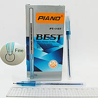 Ручка олійна "Piano" синя, прозора.корп., 50 шт. в упак. //