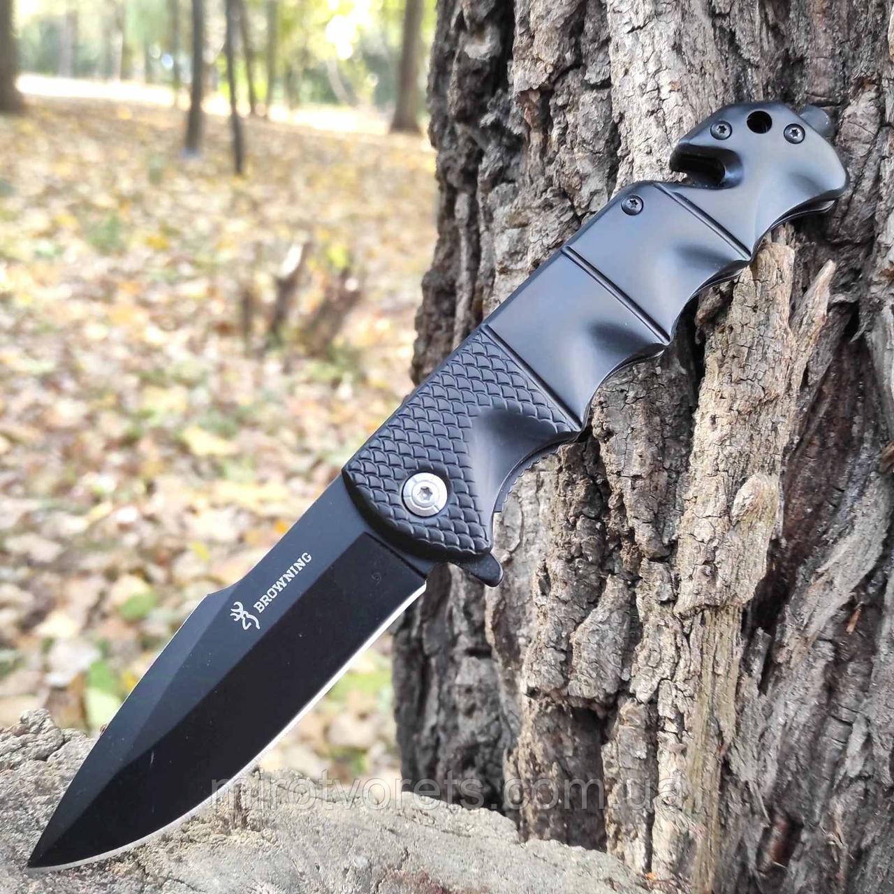 Ніж складаний інерційний Browning, стропоріз, фото 1