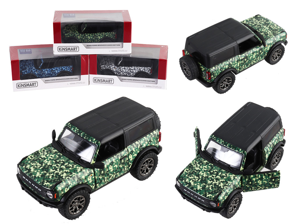 Модель джип FORD BRONCO CAMO-EDITION (Hard Top) (2022) 5" KT5445WB метал.інерц.відкр.дв.3кол.кор./9