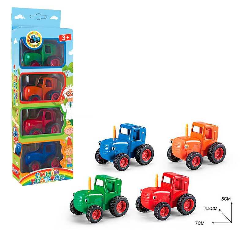 Набір тракторів "Синій Трактор", 4шт, металопластик, в кор. /144-2/, фото 1