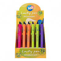Ручка кулькова YES "Lucky Pen", 0,7 мм, автоматична ціна за 36 шт. //