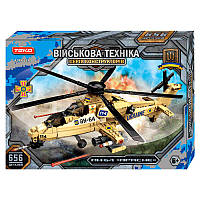Конструктор “Військова техніка" 656 деталей, "Teko", вертоліт AH-64 “Apache”, рухомі елементи, в кор.