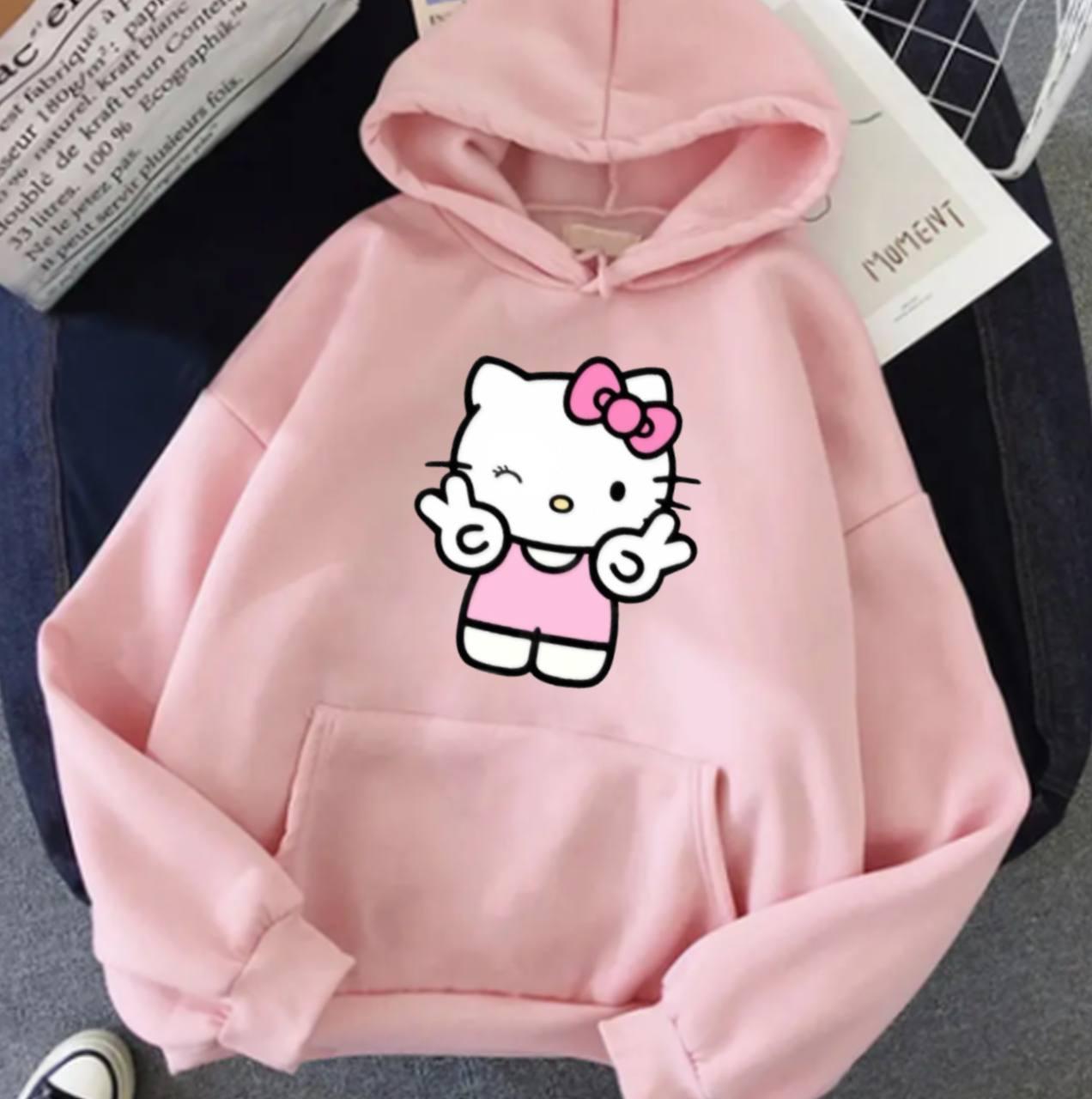 Жіноче вільне худі з принтом Hello Kitty
