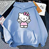 Жіноче вільне худі з принтом Hello Kitty, фото 4