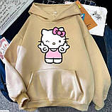 Жіноче вільне худі з принтом Hello Kitty, фото 11