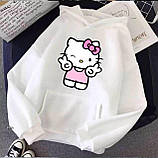 Жіноче вільне худі з принтом Hello Kitty, фото 6