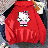 Жіноче вільне худі з принтом Hello Kitty, фото 10