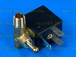 Електромагнітний (солоноїдний) клапан парогенератора 1/8" кутовий (вихід праворуч) для праски