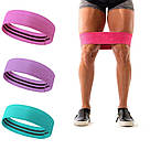 Тканинні гумки для спорту та фітнесу (набір 3 шт) / Фітнес-гумки стрічки для тренувань, фото 2