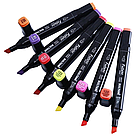 Набір двосторонніх маркерів для скетчинга 168 шт / Маркери для малювання, фото 3