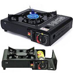 Туристична плита газова на 1 конфорку BDZ-155-A / Портативна одноконфоркова плита з п'єзопідпалом