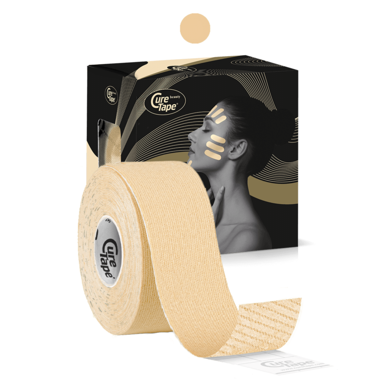 Кінезіо Тейп CureTape BEAUTY 2,5см х 5м (КюрТейп Б'юті) Естетичне Тейпування