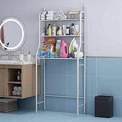 Підлогова полиця стелаж у ванну кімнату 160х47х25см, до 15 кг / Стелаж над унітазом / Підлоговий туалетний стелаж